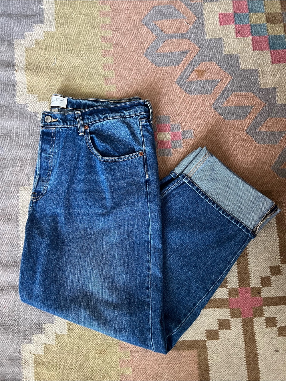 Universal Thread Mid-Rise 90s Baggy Dark Blue Women’s Jeans